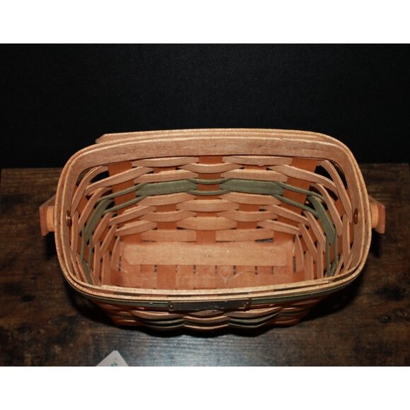 Longaberger Christmas Collection 1989 Edition Holiday Memory Basket W/ Paperwork - Picture 2 of 3